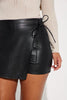 Copy of Wrap Faux Leather Skort