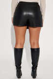 Copy of Wrap Faux Leather Skort