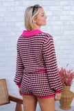 Living Single Pink & Black Short Set