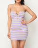 Flirty Stripe Ribbon Bodycon