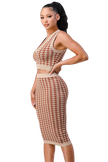 Luxe Gingham Skirt Set