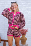 Living Single Pink & Black Short Set