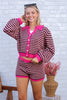Living Single Pink & Black Short Set