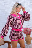 Living Single Pink & Black Short Set