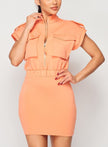 Chic & Comfy Zip Up Dress