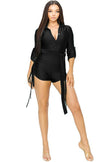 Simply Black Satin Romper