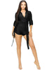 Simply Black Satin Romper