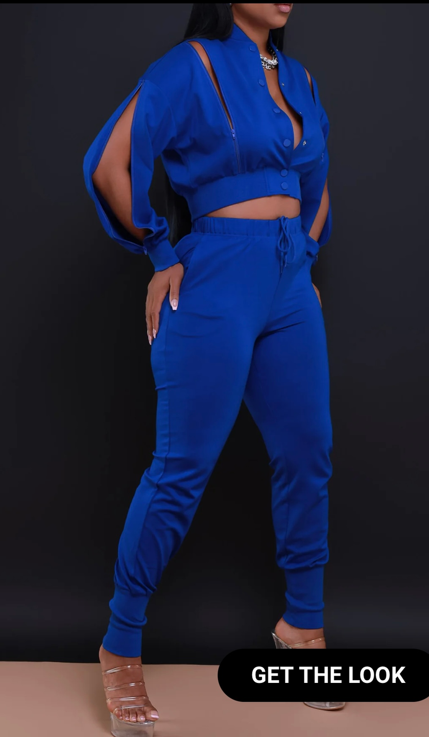 A Cut Above Zippered Cropped Jogger