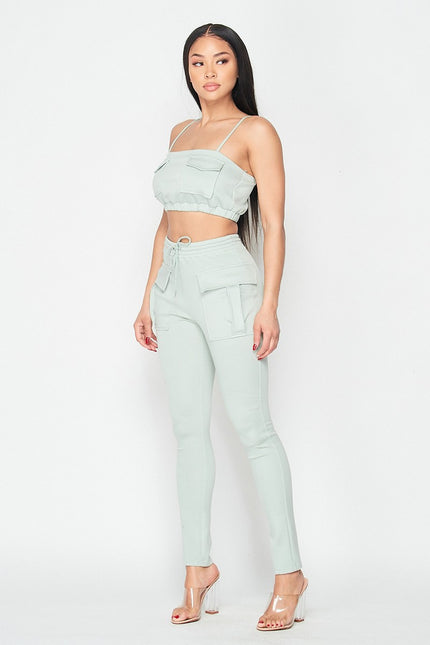 Cropped Cami & Jogger Set