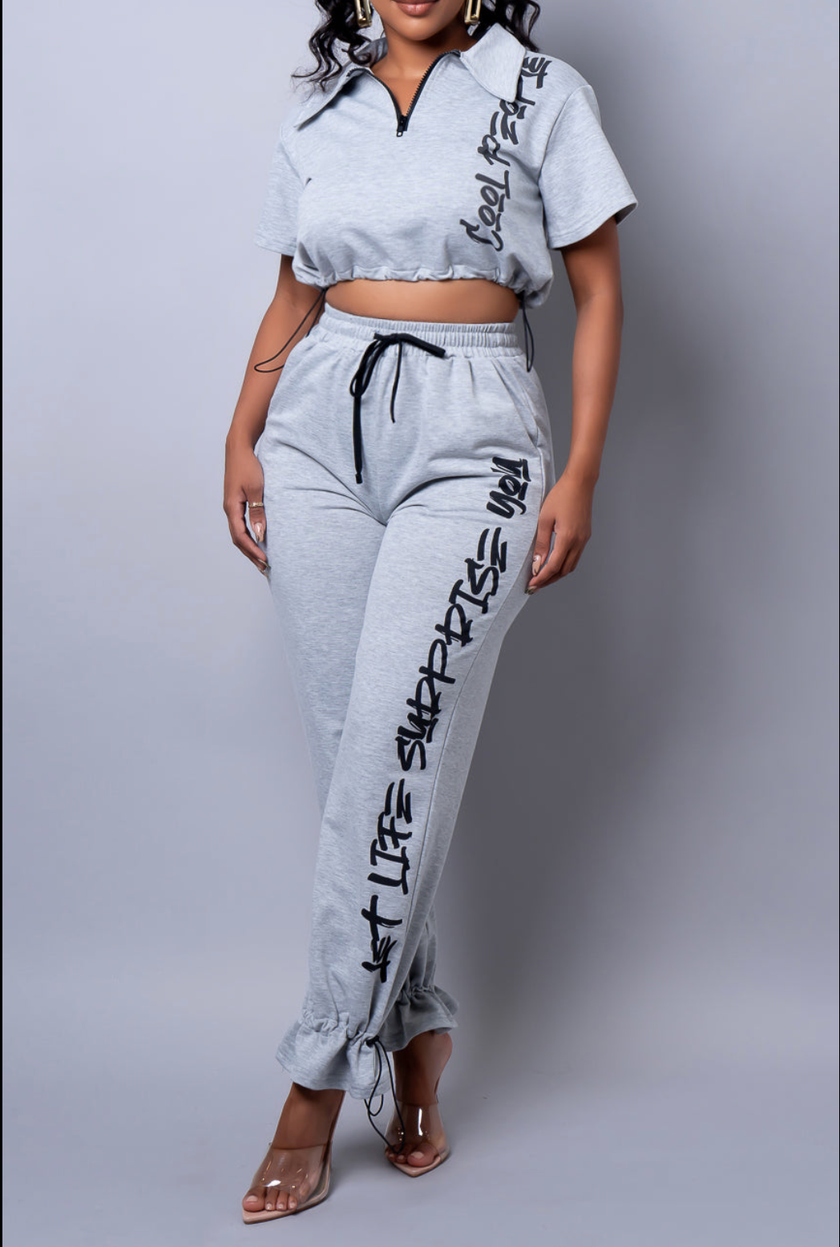 Cool People Two Piece Pant Set